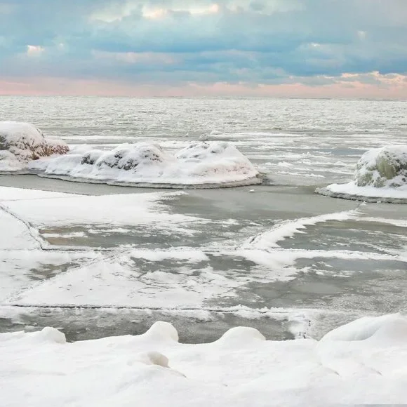 16x20 Beautiful Frozen Lake Winter Photography Oil Painting‎ Art Poster - Picture 2 of 3